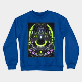 Cyberpunk Cyber Girl Techno Vibes! Crewneck Sweatshirt